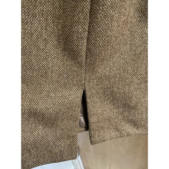 Lauren Ralph Lauren Vintage Lambswool Brown Pencil Skirt Size 6 Tweed Brown Zip - Picture 2 of 8